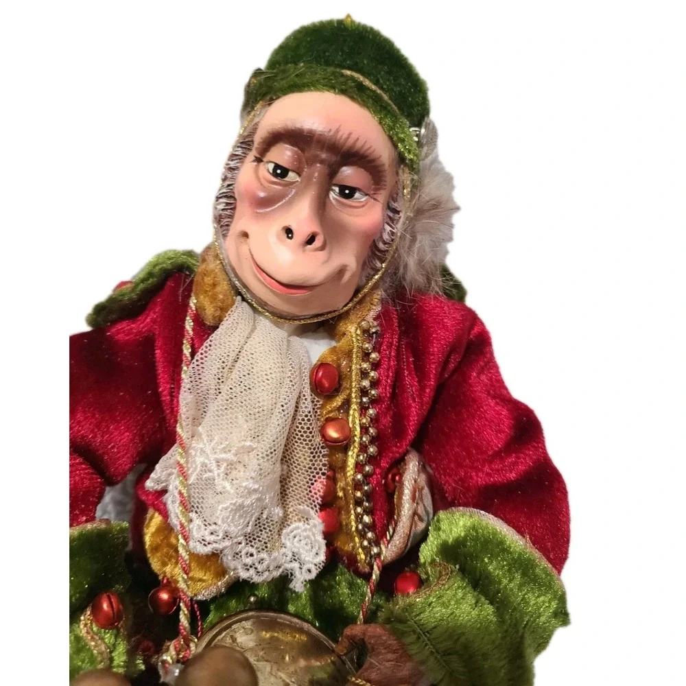 Katherine's Collection Wayne Kleski‎ Monkey Musicians Set of 4 Vintage Christmas